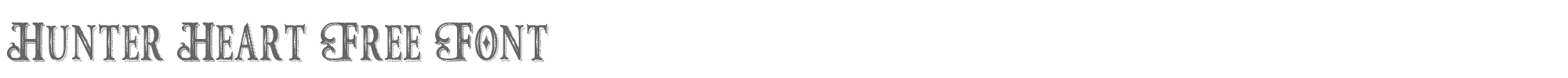 Sample characters Hunter Heart Font